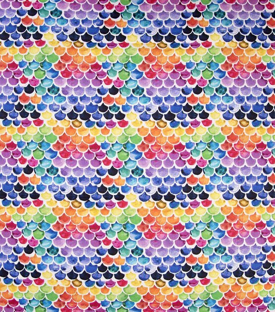 Bright Scales Quilt Cotton Fabric by Keepsake Calico