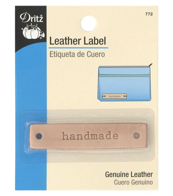 Dritz Leather Rectangle Label handmade