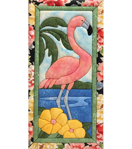 Quilt-Magic No Sew Wall Hanging Kit-Flamingo