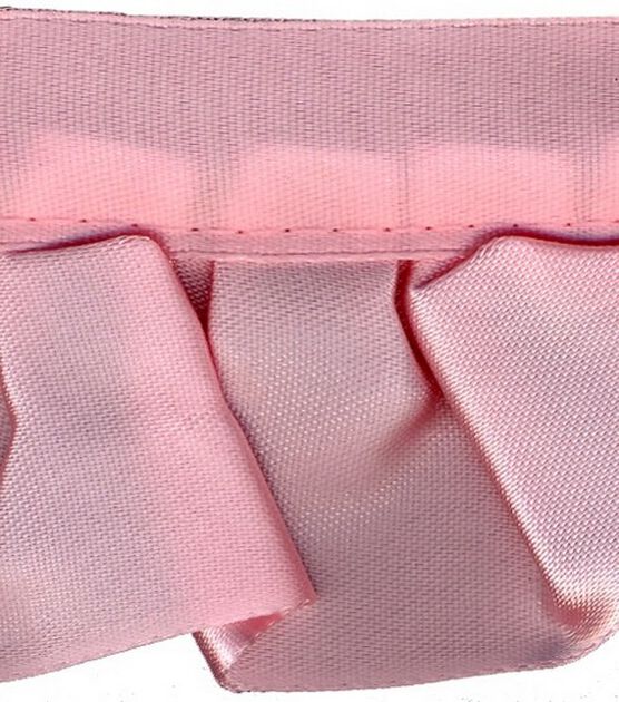 Wrights Ruffled Blanket Binding Trim 1.88'' Pink