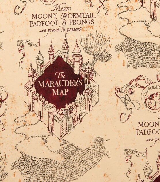 Harry Potter Knit Fabric 58'' Marauders Map, , hi-res, image 3