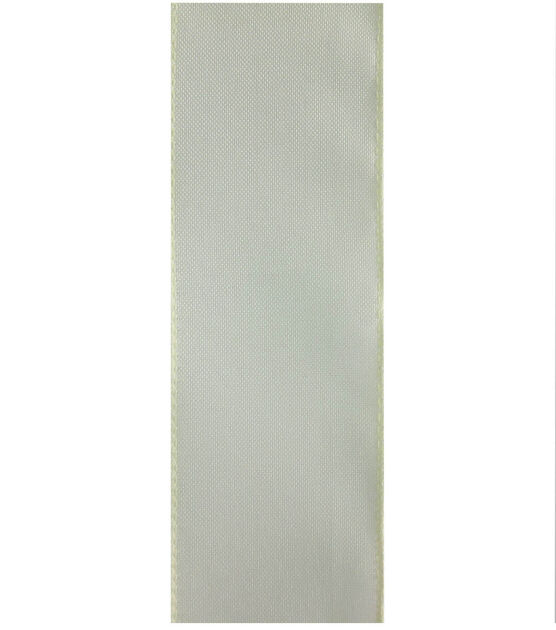 Decorative Ribbon 2.5" Solid Linen Ribbon Ivory, , hi-res, image 2