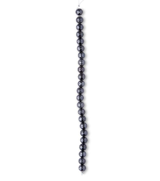 7" Silver Round Metal Bead Strand by hildie & jo, , hi-res, image 2