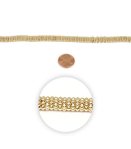 6mm Gold Metal Daisy Bead Strand by hildie & jo
