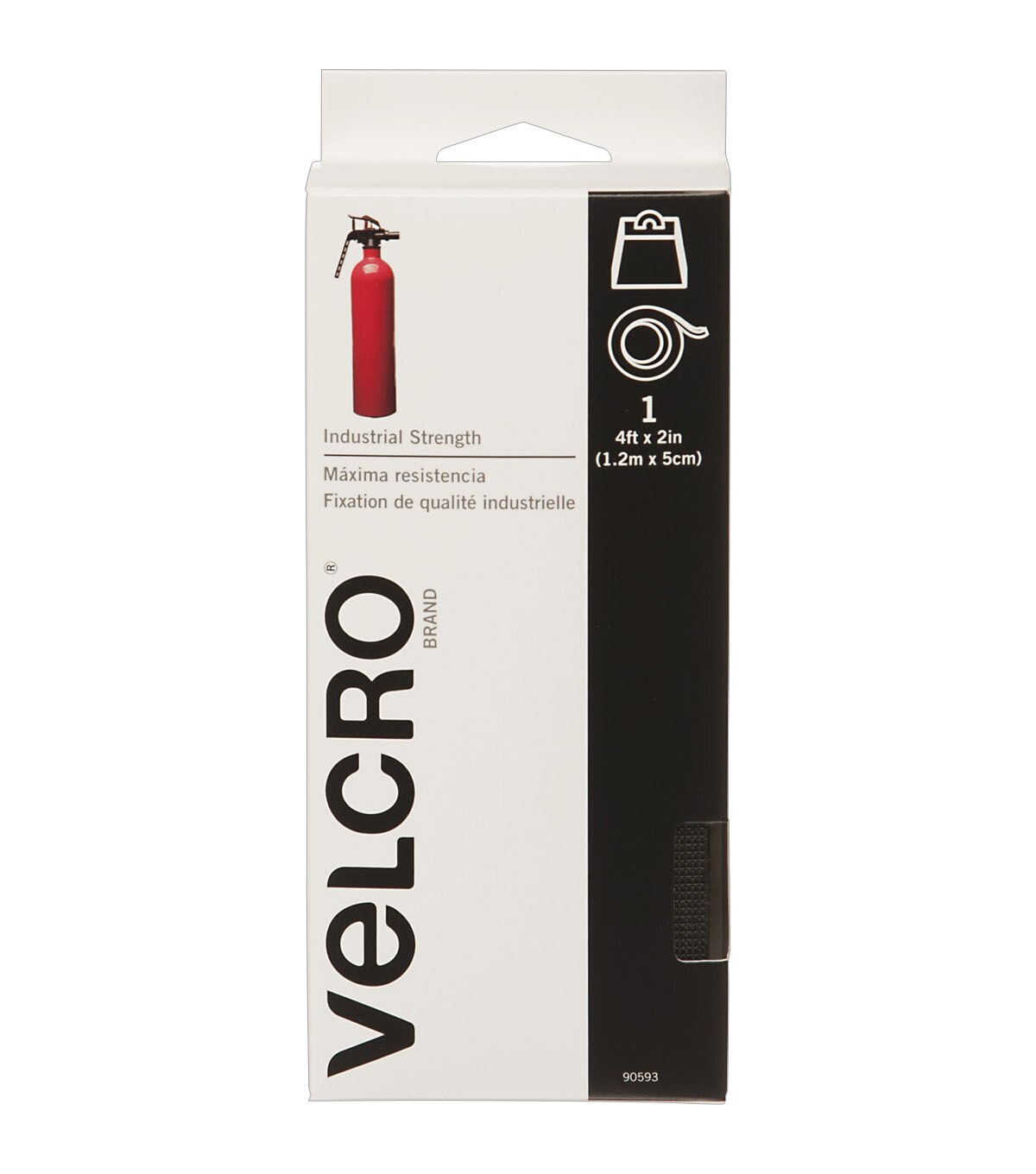 Reorder #129668 Black Uline S-7199 Velcro® Brand Tape Loops 3⁄4" x 75' 