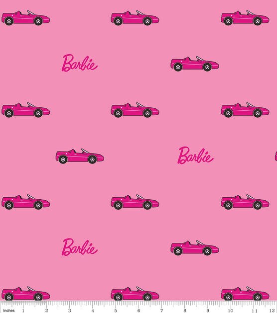 Barbie Car Logo Cotton Fabric, , hi-res, image 2
