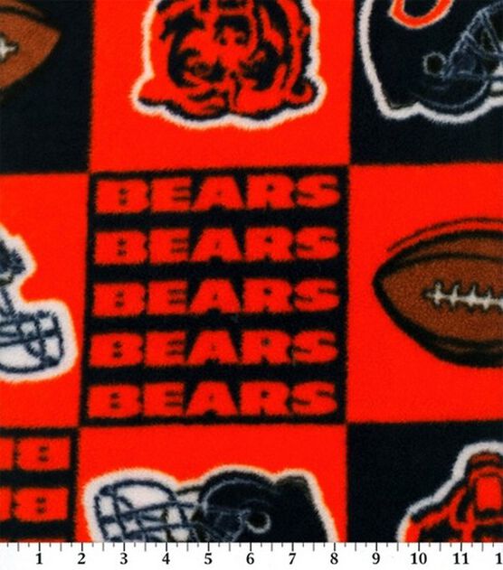 Fabric Traditions Chicago Bears Fleece Fabric Block