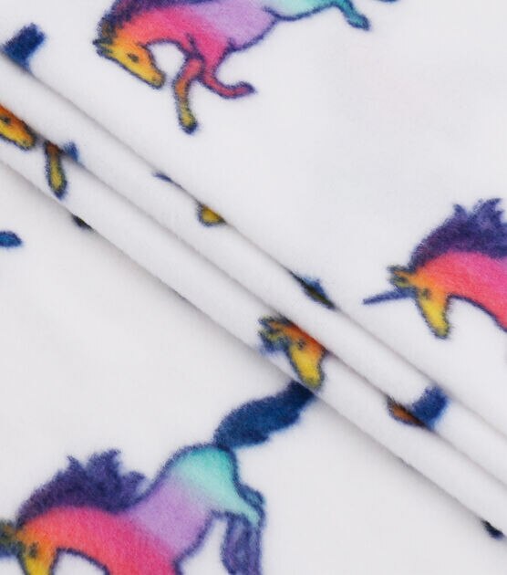 POP! Unicorn Ombre Fashion Lightweight Fleece Fabric, , hi-res, image 2
