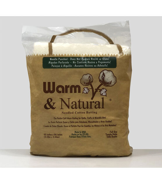 The Warm Company Warm And Natural Cotton Needled Batting 90"x96"