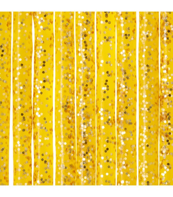 4" Gold & Yellow Glitter Micro Birthday Candles 24pk by STIR, , hi-res, image 3