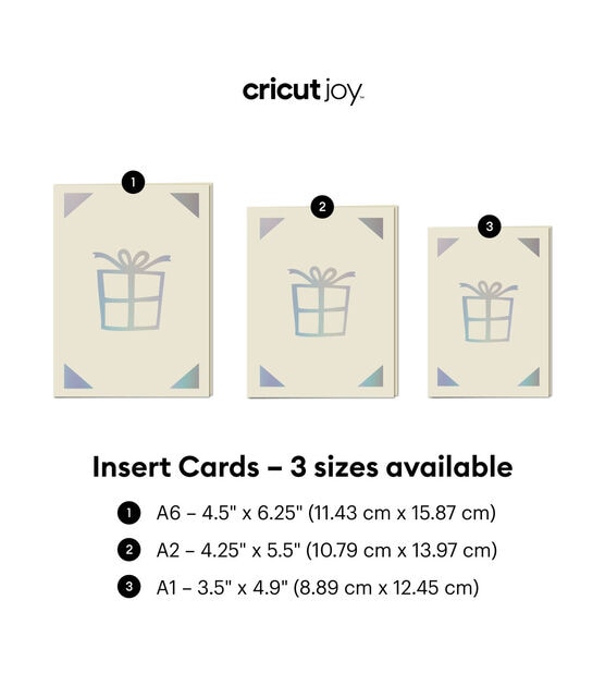 Cricut Joy 45ct Small Gray & Silver Holographic A1 Insert Cards, , hi-res, image 4
