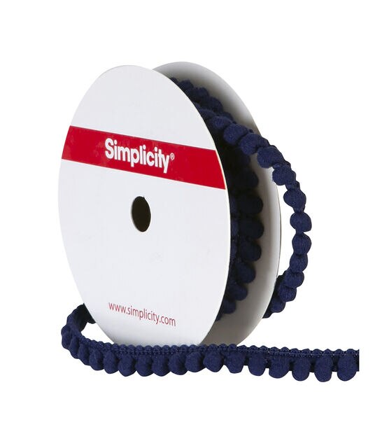 Simplicity Mini Puff Ball Trim 0.38'' Navy, , hi-res, image 4