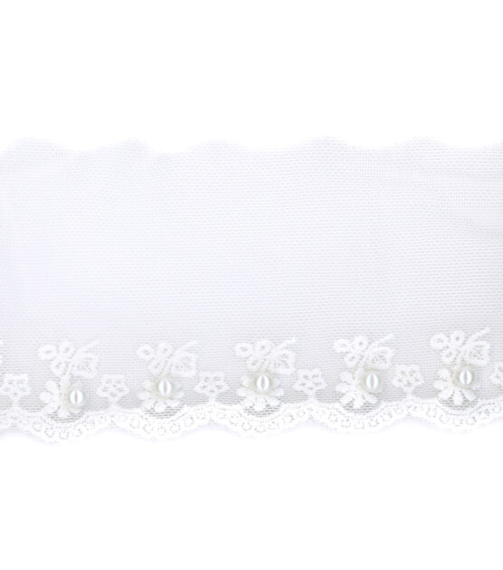 Simplicity Bridal Border Trim 2.75'' Ivory, , hi-res, image 2