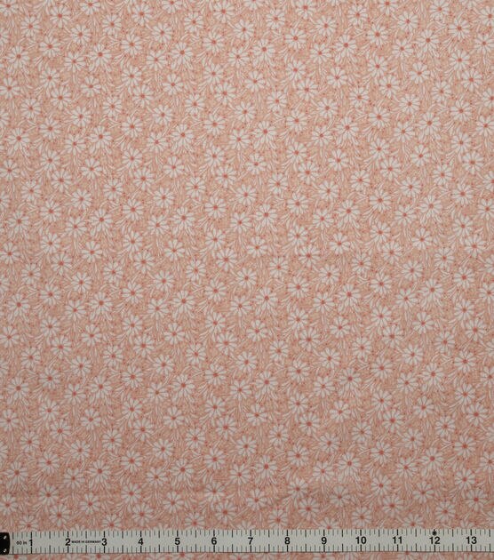 Flower Patch on Peach Quilt Cotton Fabric by Keepsake Calico