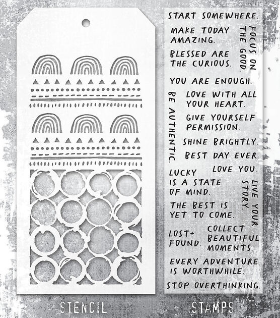 Tim Holtz 11" x 4.5" Noteworthy Clear Stamps, , hi-res, image 2