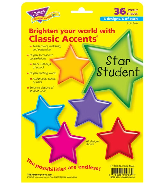 TREND 36pc Gumdrop Stars Classic Accents Variety Pack, , hi-res, image 3