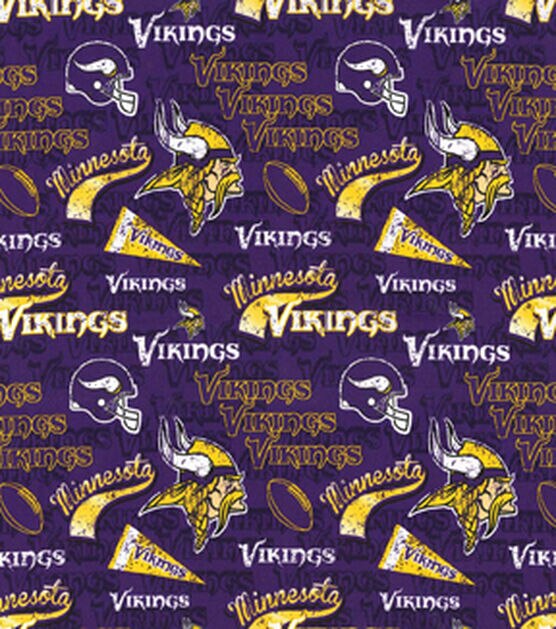 Fabric Traditions Minnesota Vikings Cotton Fabric Retro, , hi-res, image 2