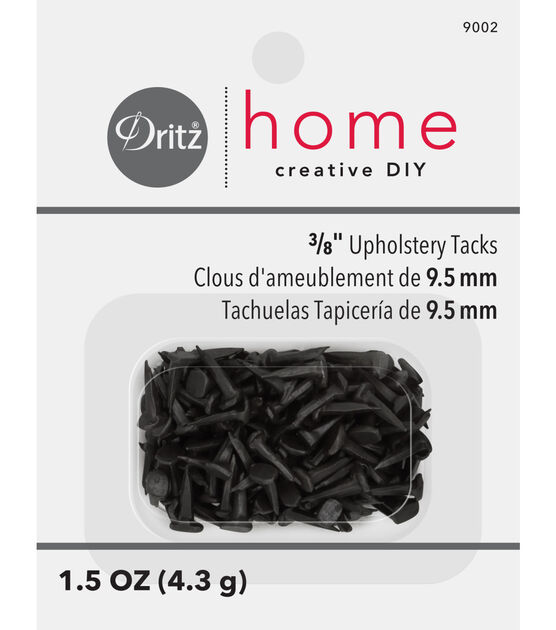 Dritz Home 3/8" Upholstery Tacks, 1-1/2 oz., Black
