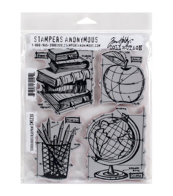 Tim Holtz Cling Stamps 7X8.5 Stamp Collector