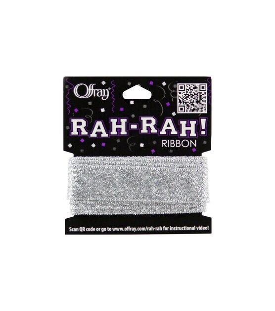 Rah Rah 7/8 inch Galena Silver Ribbon