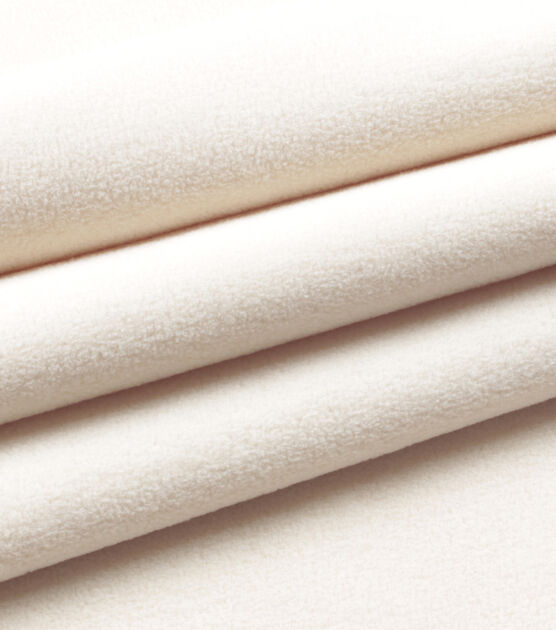 Solid White Sherpa Plush Fleece Fabric