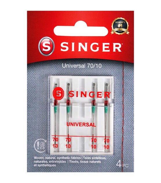 SINGER Universal Regular Point Machine Needles Size 70/09 4ct