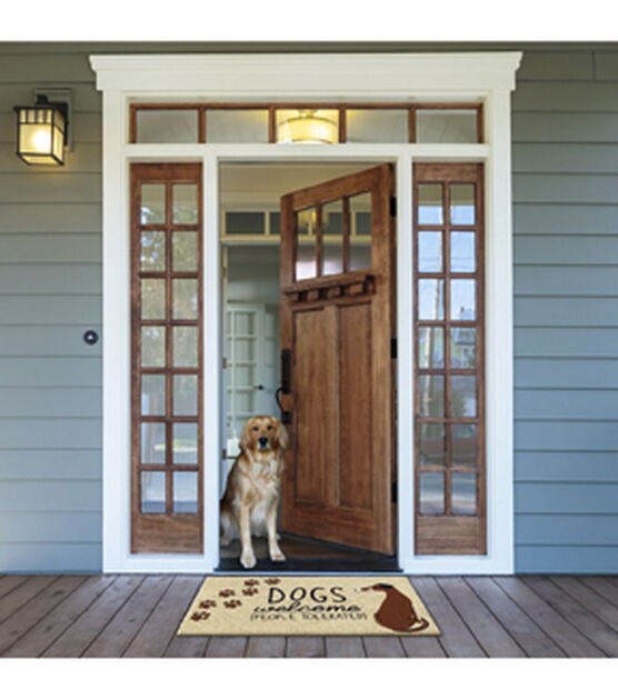 Design Imports 17" x 29" Dogs Welcome Coir Door Mat, , hi-res, image 4