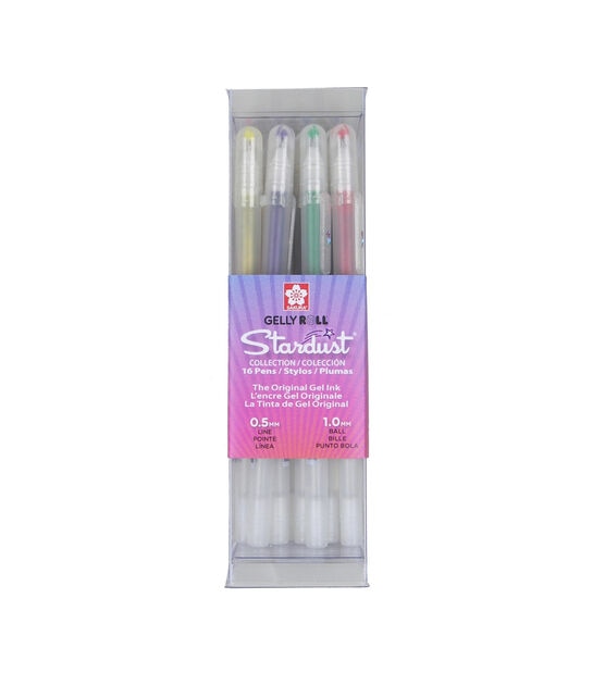 Gelly Roll Stardust Bold Point Pens 16 Pkg Assorted Colors