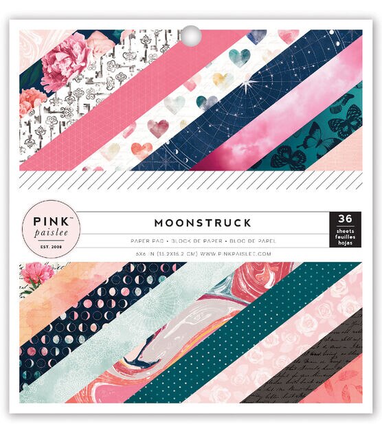 Pink Paislee 36 Sheet 6" x 6" Moonstruck Cardstock Paper Pack