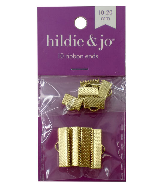 10ct Antique Gold Textured Metal Ribbon Ends by hildie & jo
