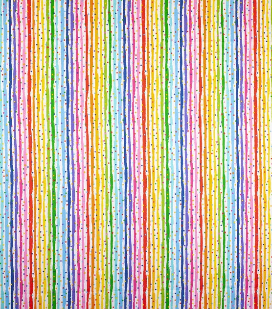 Stripe Dot Rainbow Celebration Novelty Cotton, , hi-res, image 2