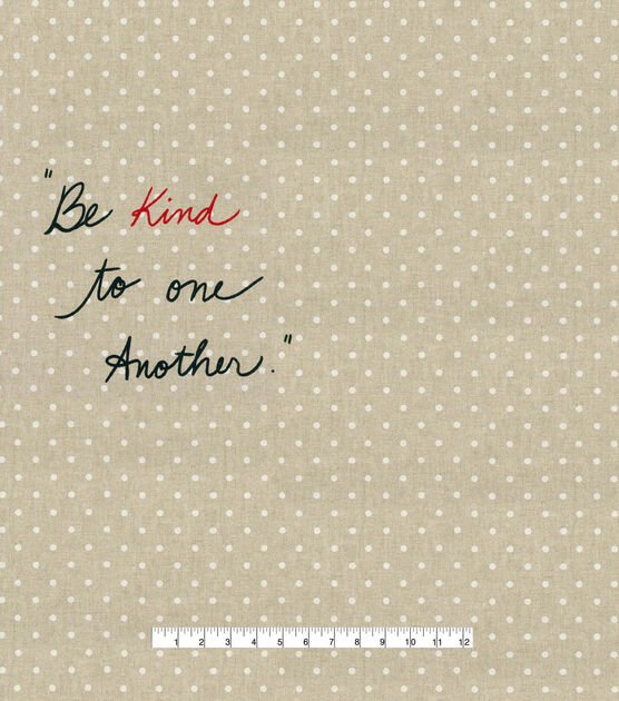 ED Ellen Degeneres Upholstery Fabric 27'' Shale Be Kind To One Another, , hi-res, image 4