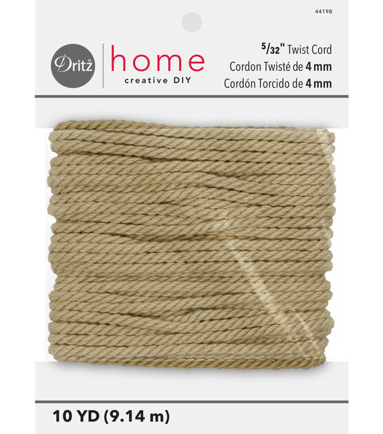 Dritz Home 5/32" Twist Cord, 10 yd, Natural