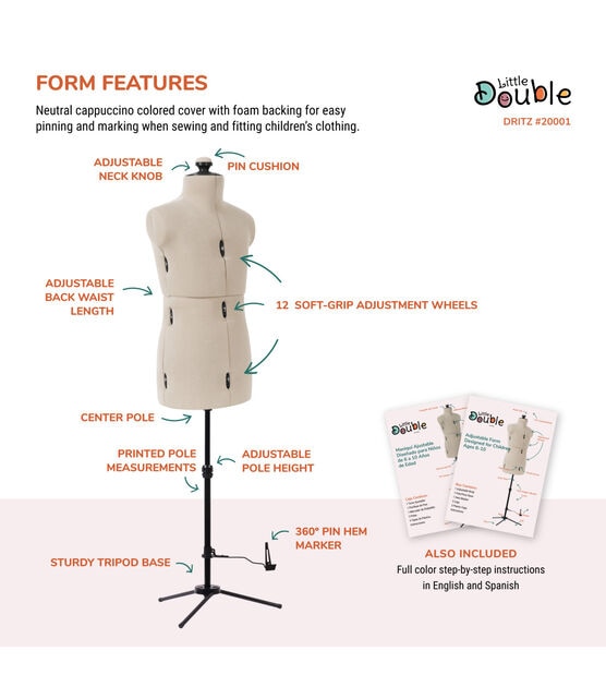 Dritz Small Double Designer Dress Form : Target