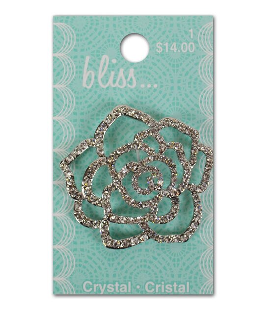 Bliss 2" Crystal Flower Button