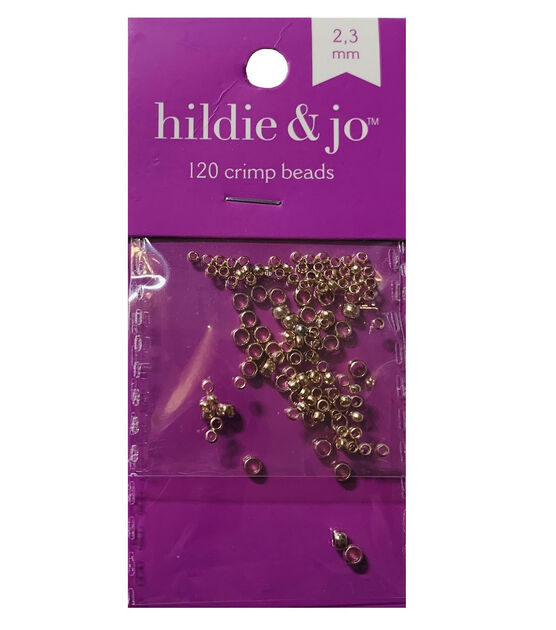 120pc Rose Gold Metal Crimp Beads by hildie & jo