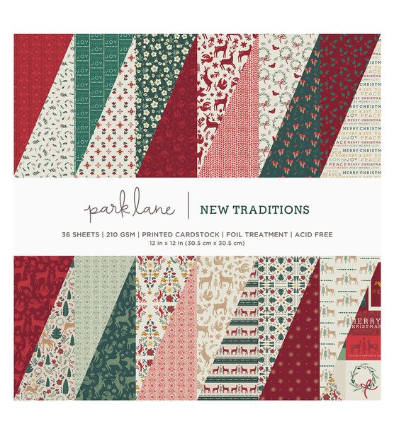 12" x 12" Christmas 36 Sheet New Traditions Paper Pack by Park Lane