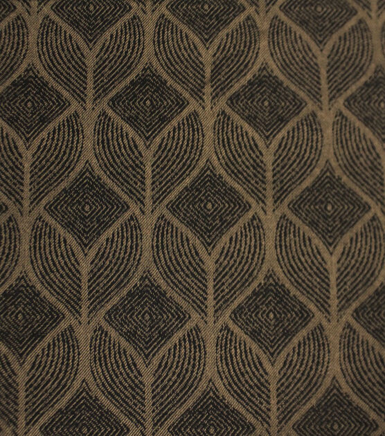 Black Gold Leaf Jacquard Knit Fabric, , hi-res, image 3