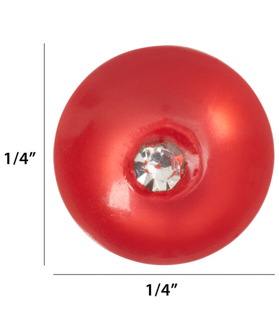 Spectrum Warm 1/4" Red Rhinestone Shank Buttons 4pk, , hi-res, image 4