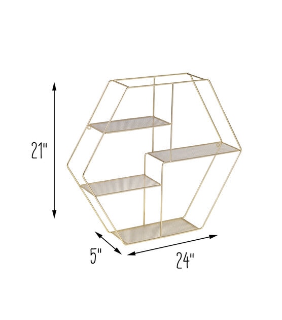 Honey Can Do Hexagonal Metal Wall Décor, , hi-res, image 9