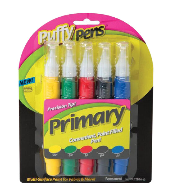 Puffy Paint Pen Set - 5 per package