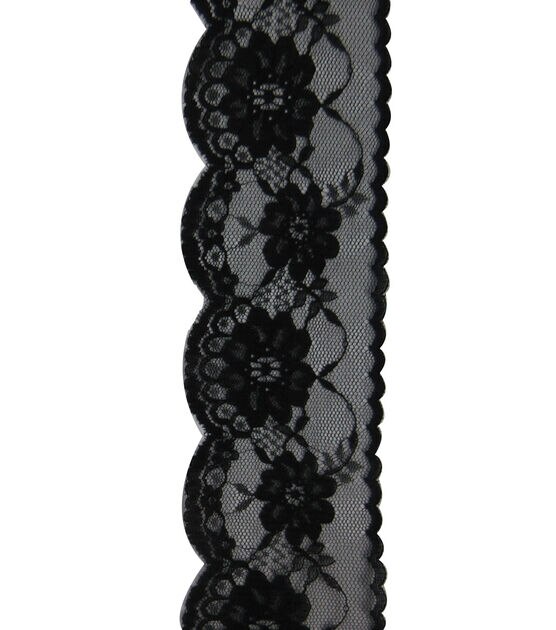 6 x 10 Yd Black Lace Ribbon [LS151-89] - $9.99 