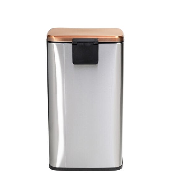Honey Can Do 13.5" x 24" Rose Gold Stainless Steel Step Trash Cans 2ct, , hi-res, image 8