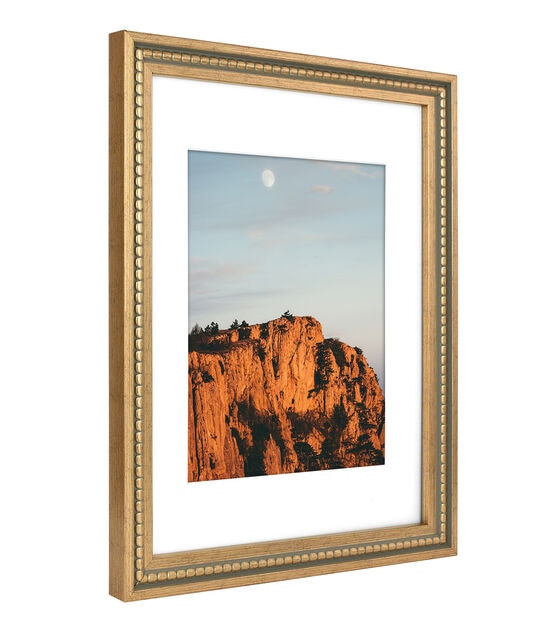 MCS 11"x14" Matted to 8"x10" Gold Bead Wall Frame, , hi-res, image 2