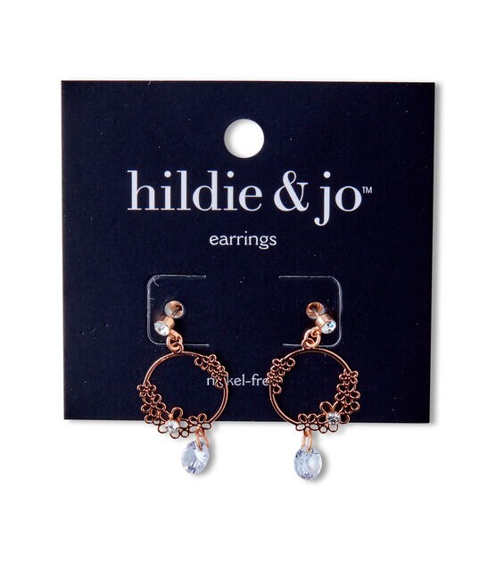 Gold Flower Dangle Post Earrings by hildie & jo