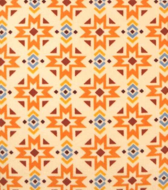 Desert Aztec Pattern Anti Pill Fleece Fabric, , hi-res, image 1
