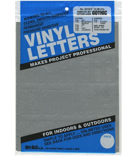 Permanent Adhesive Vinyl Letters 6 94/Pkg-White, 1 count - Kroger