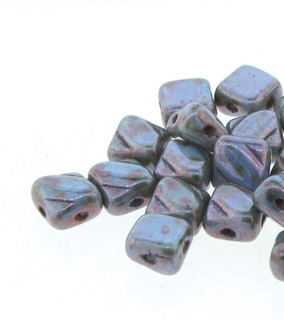 6mm Chalk Lazure Blue Silky Strung Beads by hildie & jo, , hi-res, image 2