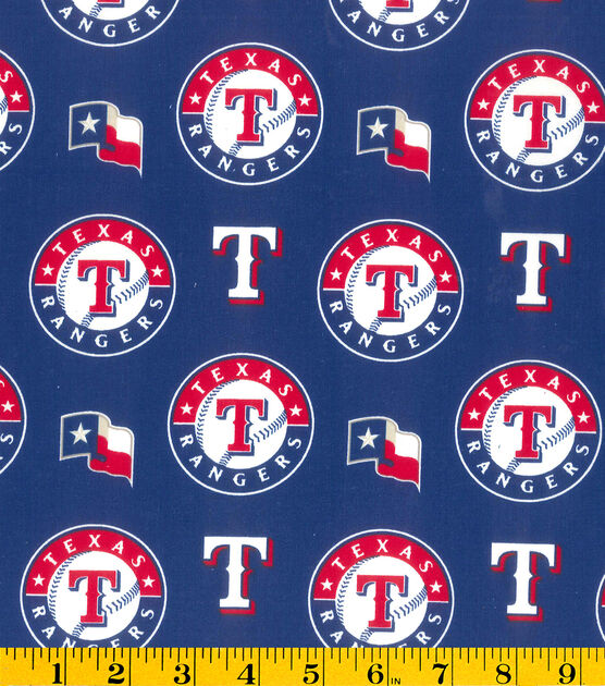 Fabric Traditions Texas Rangers Cotton Fabric Logo