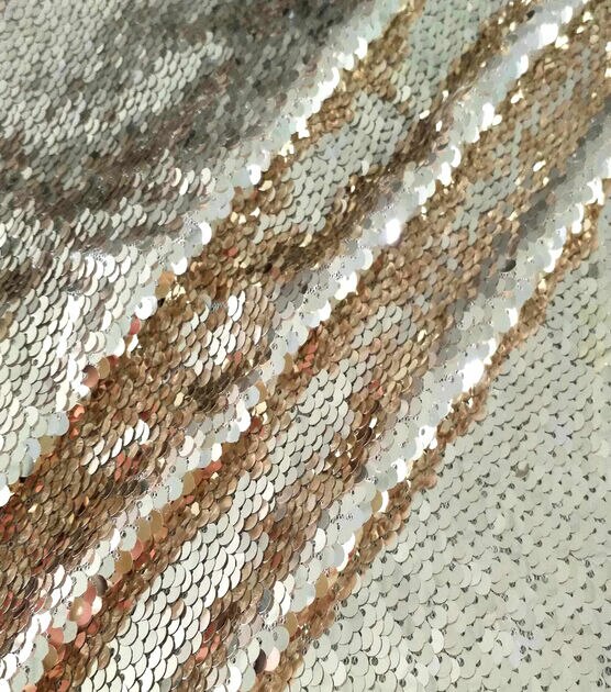 Embellished Fabrics Fashion Sequin Fabric 51'' Champagne, , hi-res, image 2